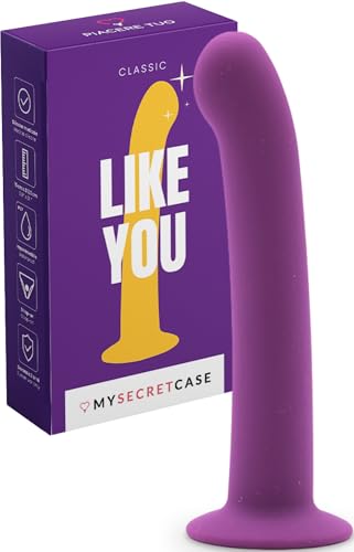 MySecretCase Dildo en Silicona con Ventosa - Pene Realista, Consoladores.. para Hombre, Consolador Anal Realista Tamaño Real, Penes de Goma para Mujeres Hombres, Arneses Sexuales para Parejas (Morado)