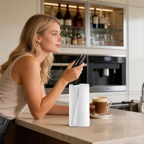 Soporte para toallas de papel vertical y organizador de servilletas duradero para cocina y baño 4