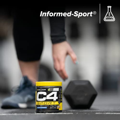 C4 Sport - Suplemento en polvo para preentrenamiento - Frambuesa azul | Bebida energética para antes de entrenar | 135 mg de cafeína + beta alanina + creatina | 30 raciones - Imagen 6