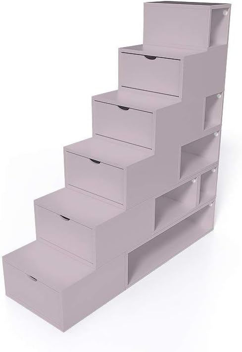 ABC Products – Staircase Height 150 cm MDF Storage Cube – escm150, Purple, Violet Pastel