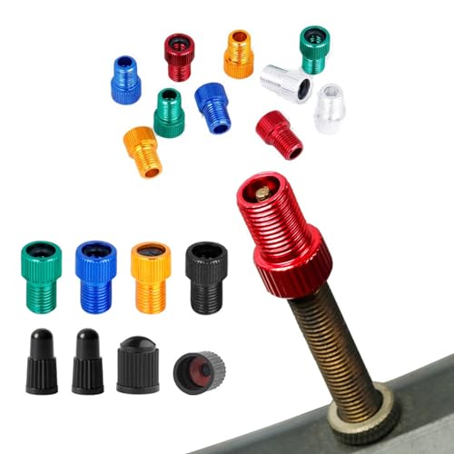 Adaptador de válvulas para bicicleta 4 piezas miniatura 5