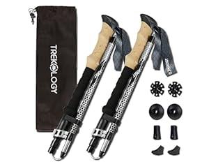 Trekology Walking Poles Women TREK-Z, Nordic Walking Poles for Men, Hiking Sticks for Men, Nordic Walking Sticks for Hiking Poles for Women Trekking Poles for Women Foldable Walking Stick Hiking Gear