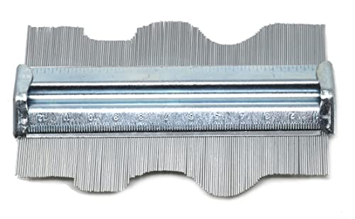 fiXte Metal Contour Gauge Profile Measuring Tool Carpet Laying Cutting Tiles Carpentry Woodwork Metalwork DIY 5 (125mm)