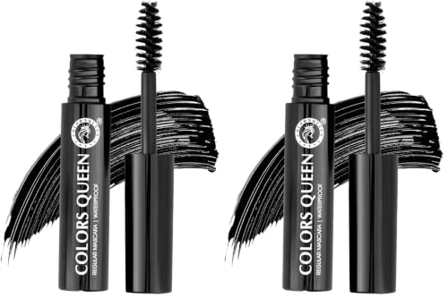 Image of Colors Queen Regular Mascara Waterproof Black | Curling & Lifting Effect | Lightweight | No Clumping | Waterproof & Smudge Proof Mascara for Women (Pack of 2)
