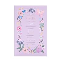 UK Greetings Biglietto Di Compleanno Per Lei/Amiche - Design Floreale Rosa E Blu Con Lamina Di Rame, Gamma Thinking Of You, 149x229 Mm