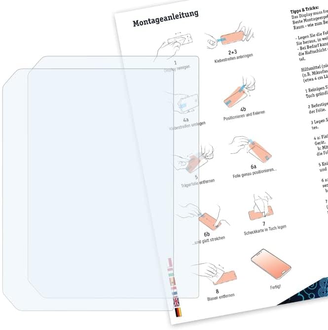 Miniatura 2 de Bruni Protector de pantalla puede usarse con Bosch GIS 1000 C Protector Film, cristal transparente (2X)