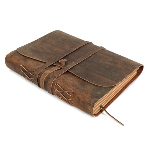 Journal en cuir véritable relié luxe ELIZO coffret cadeau premium