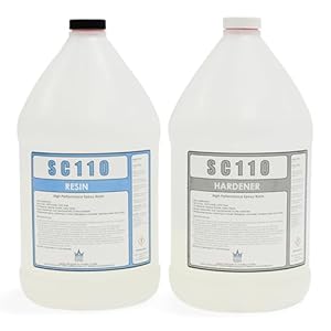 Epoxy Resin Kit with Hardener – Crystal Clear, Self-Leveling, UV-Resistant, Non-Toxic Formula – High Gloss Finish for Table Tops, River Tables, Wood, Art, Crafts, Marine and DIY Projects – 2:1 Ratio