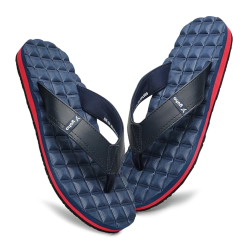 Image of YOHO Grip Nova Slippers for Men with Arch Support, Cloud Cushion Comfort, Lightweight & Anti Skid | Flip Flop for Everyday Use, Footwear for Man /Boys /Gents