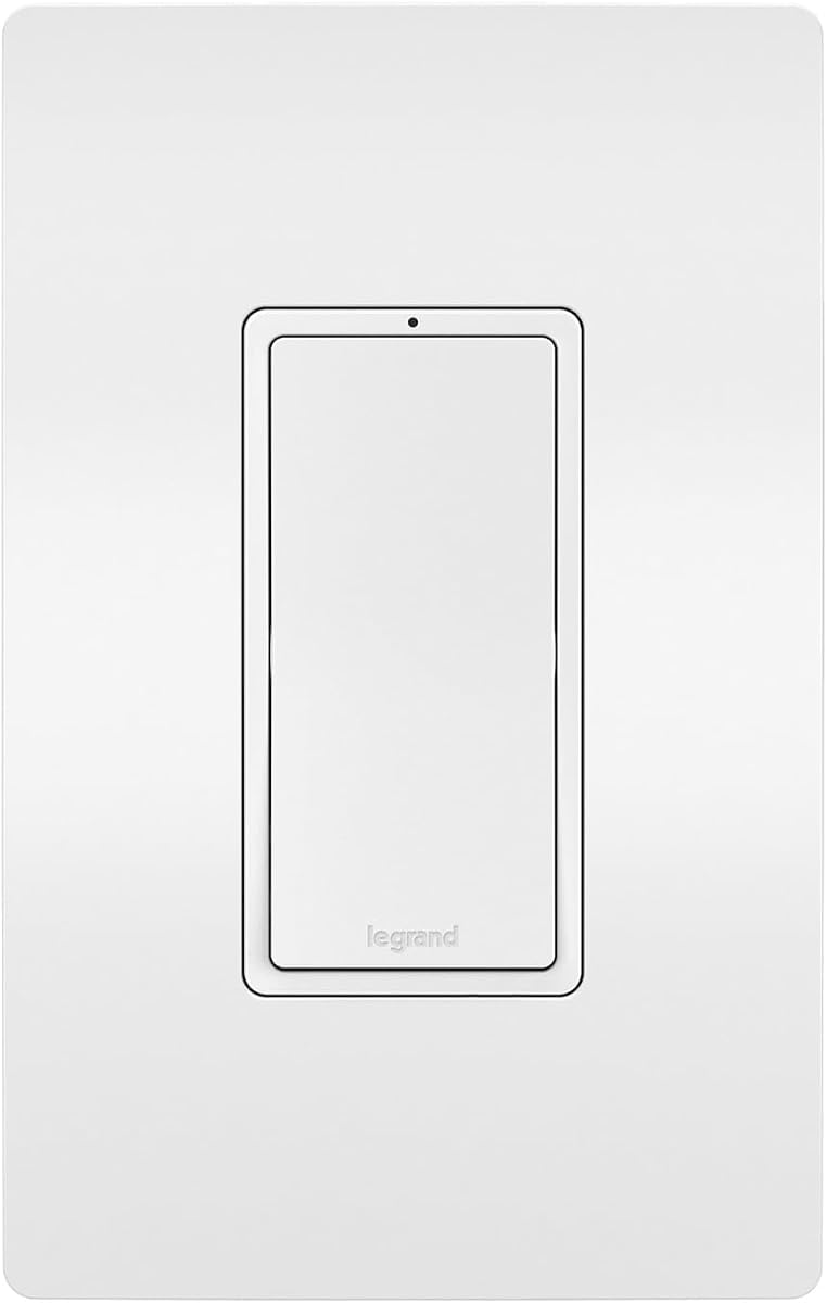 Legrand Radiant with Netatmo Smart Rocker Light Switch, White 1 Pack | Compatible with Alexa, Google Assistant & Apple HomeKit, Rocker, Gateway Required, Ultra-Reliable Mesh Wi-Fi, Save Energy