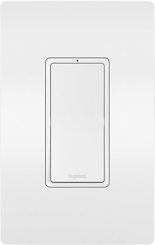 Legrand Radiant with Netatmo Smart Rocker Light Switch, White 1 Pack | Compatible with Alexa, Google Assistant & Apple HomeKit, Rocker, Gateway Required, Ultra-Reliable Mesh Wi-Fi, Save Energy
