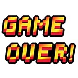 SUPERDANT Game Over Wall Sticker Pixel Wall Decals Game Room Peel and Stick Large Size Colorful Vinyl Art Mural for Home Playroom Bedroom Boys Room Livingroom Decoration Gifts