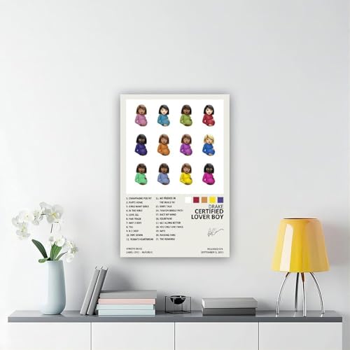 TONFON DRAKE Poster Certified Lover Boy Album Cover Canvas Poster Bedroom Decor Sports Landscape Office Room Decor Gift Frame-style 08x12inch(20x30cm) TONFON DRAKE Poster Certified Lover Boy Album Cover Canvas Poster Bedroom Decor Sports Landscape Office Room Decor Gift Frame-style 08x12inch(20x30cm)