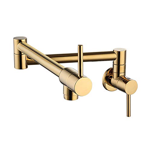 Grifos táctiles, grifos, grifos para relleno de ollas de cocina montado en la pared, grifo de agua fría de doble mango giratorio 360 telesmultifunción, grifo de cocina fregaderos de cocina dibujo