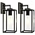 imizdlum Outdoor Wall Light Fixture with Clear Glass, Black Exterior Wall Lantern with Gold Trim, Waterproof Anti-Rust Exterior Farmhouse Wall Sconce for Front Porch, Garage, 2-Pack, E26 Base