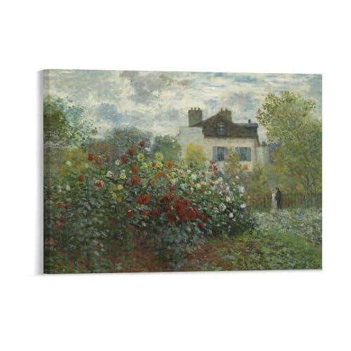 Toile Monet Le jardin de Monet à Argenteuil pour créer un salon apaisant