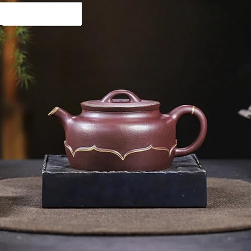 Bouilloire à thé 350 ML argile violette théière artisanale ornements traditionnels - 4