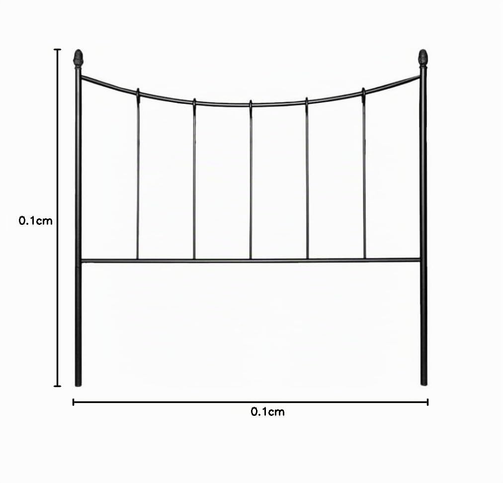 Cabecero de forja Modelo Villafranca De Córdoba, Hecho a Mano en Nuestros Talleres Andaluces. Disponible en Varias Medidas y Colores (para Cama de 180 Cm, 6. Negro Liso)