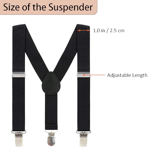 FGSS Boy-Girl Classic-Suspender - Kids Y-Shape Elastic Adjustable Back Braces with Bow for Pants2