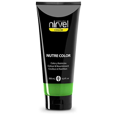 Nirvel NUTRE COLOR FLUOR Menta 200 mL Mascarilla Profesional - Coloración temporal - Nutrición y brillo