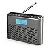 Produktbild DAB/DAB Plus/UKW Radio mit Stereo Lautsprecher, Mini Tragbares Digitalradio Netz- und Akkubetrieb mit USB Aufladung, Kopfhöreranschluss, Klein Kofferradio