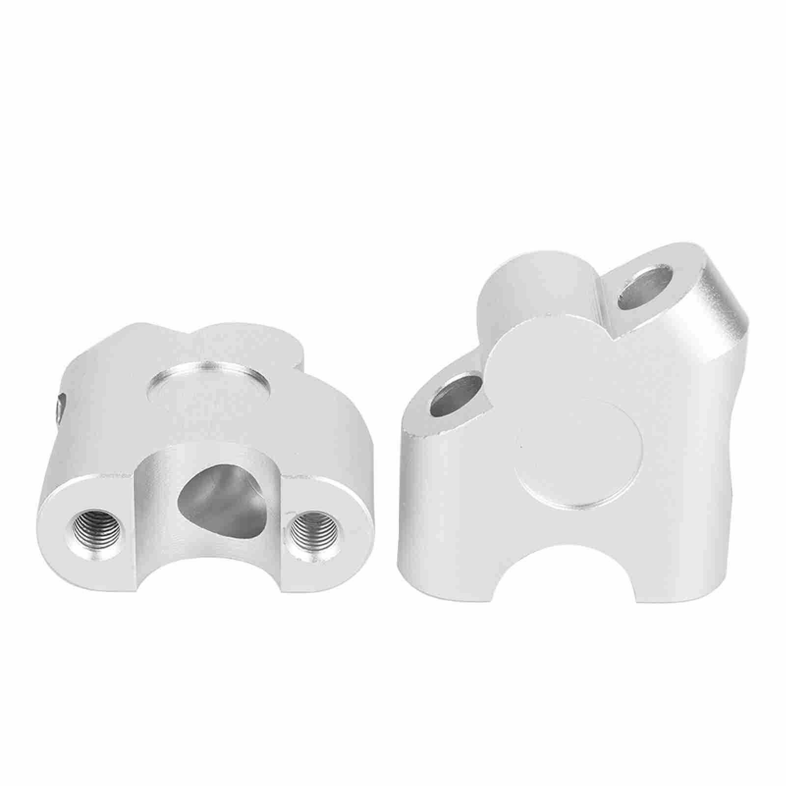 Pontet Guidon 22Mm,Rehausseur Guidon Moto,Tbest 22Mm Universal Moto Cnc Guidon Haute Densité Barre De Contremarche Guidon Pince Arrière Dépr Monter Adaptateur Noir Et Chrome (En Option)(Chrome)