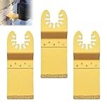 Multi Tool Masonry Blade - 3PCS 35mm Carbide End Cut Blades Set - Multi Material Cutting Tools for Brick Plaster Grout Removal - Compatible with Dewalt Wolf Stanley Worx Fein Bosch Makita