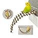 Wuden Parrots Bird Cage Ladder Toy Training Perch Toy Portable Parrot Ladder Toy with Metal Hooks for Small Medium Parrots