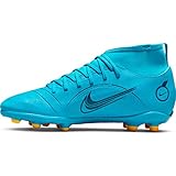 bota nike mercurial superfly vi elite ag-pro Botas de fútbol Nike Jr Superfly 8 Club FG/MG, Zapatillas, Chlorine Blue Laser Orange, 35 EU