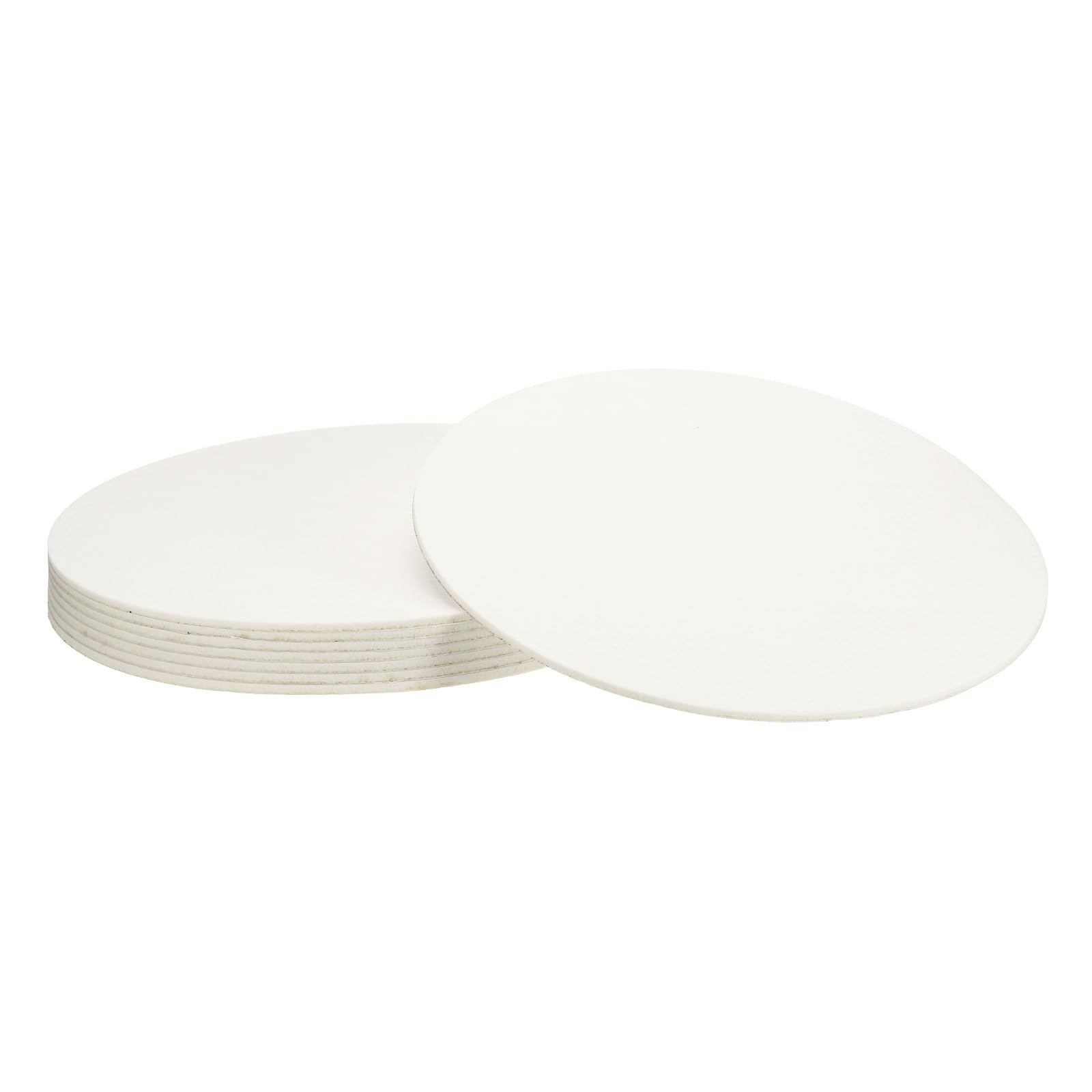 uxcell 8 almohadillas antideslizantes para muebles, protectores redondos de fieltro autoadhesivos de 12 pulgadas que reducen el ruido, protectores de suelo para sillas, mesas, patas de muebles (blanco