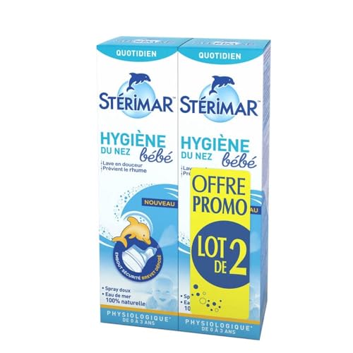 Stérimar Bébé Hygiène du Nez Lot de 2 x 100 ml spray nasal eau de mer