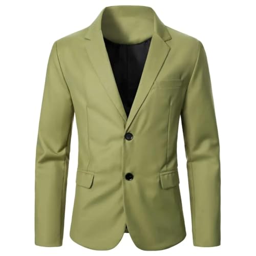 Men's Solid Color Pocket Single Button Casual Suit Jacket Stage Wedding Conference Blazer2