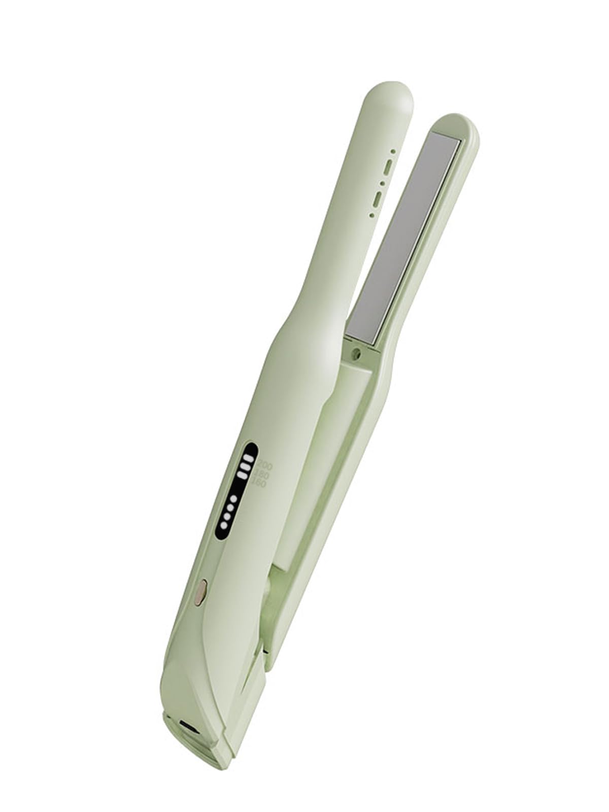 Cordless Hair Straightener and Curler 2 in 1,mini Hair Straightener 3 Temperature 60s Heat Up,Travel Flat Iron Portable,Anion Ionic for Frizz-Free Smooth Hair mini Flat Iron,Green