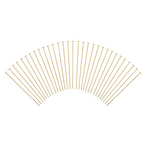 DanLingJewelry - 100 piezas de acero inoxidable 304 de cabeza plana de 40 mm de longitud de cabeza plana para hacer joyas Cover