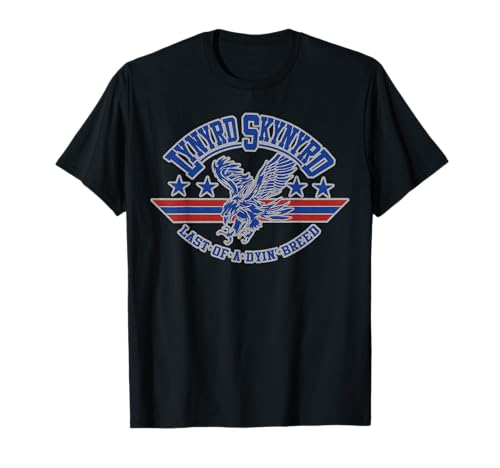 Lynyrd Skynyrd Dyin Breed Logo US Flag 70s Classic Rock Band T-Shirt