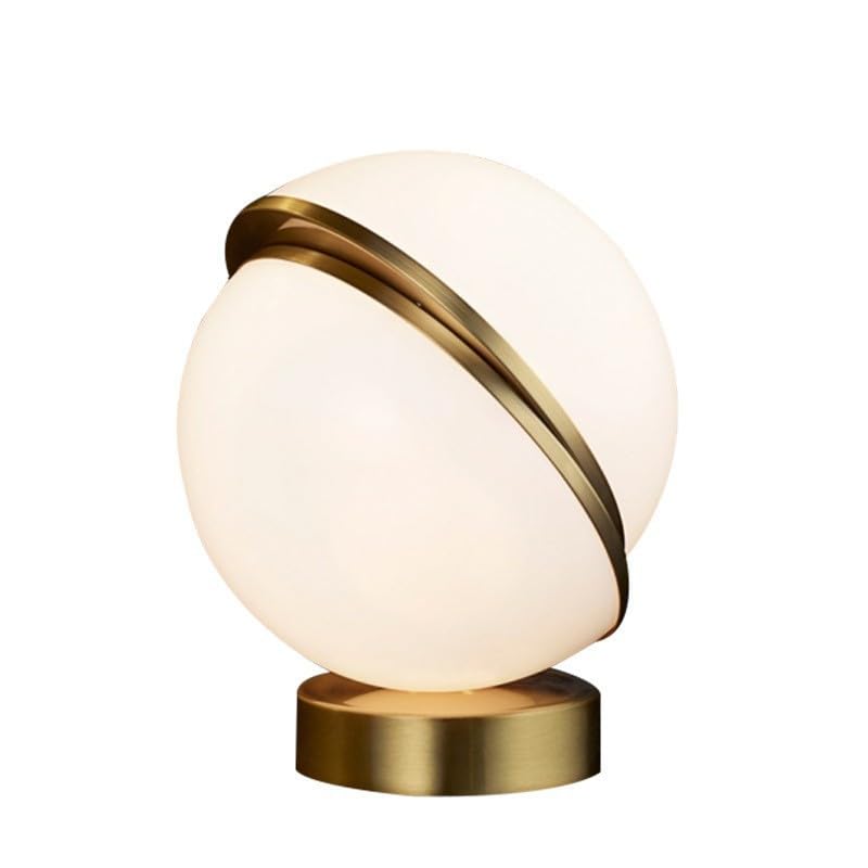 Lampy stołowe do sypialni Kreatywne Nowoczesne Proste Szklane Lampy Biurkowe Księżyc Lampka Nocna Sypialnia Gabinet Lampa Biurkowa LED Domowe Biurko Lampka Do Czytania (30cm) Lampa
