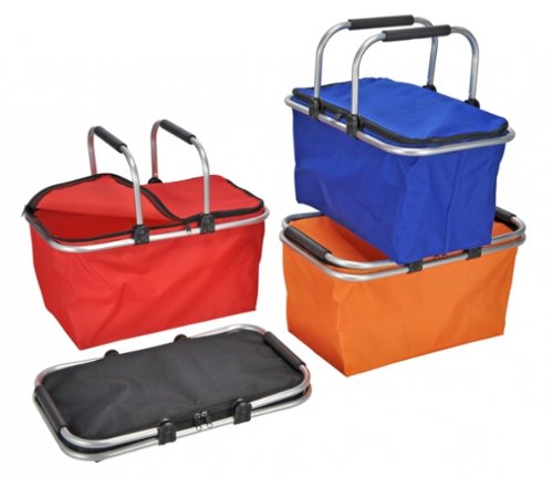 Panier à provisions pliable 28 x 48 x 24 cm orange Cover