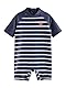 NEXT Sonnenschutz-Badeanzug Marineblau gestreift 12 Monate