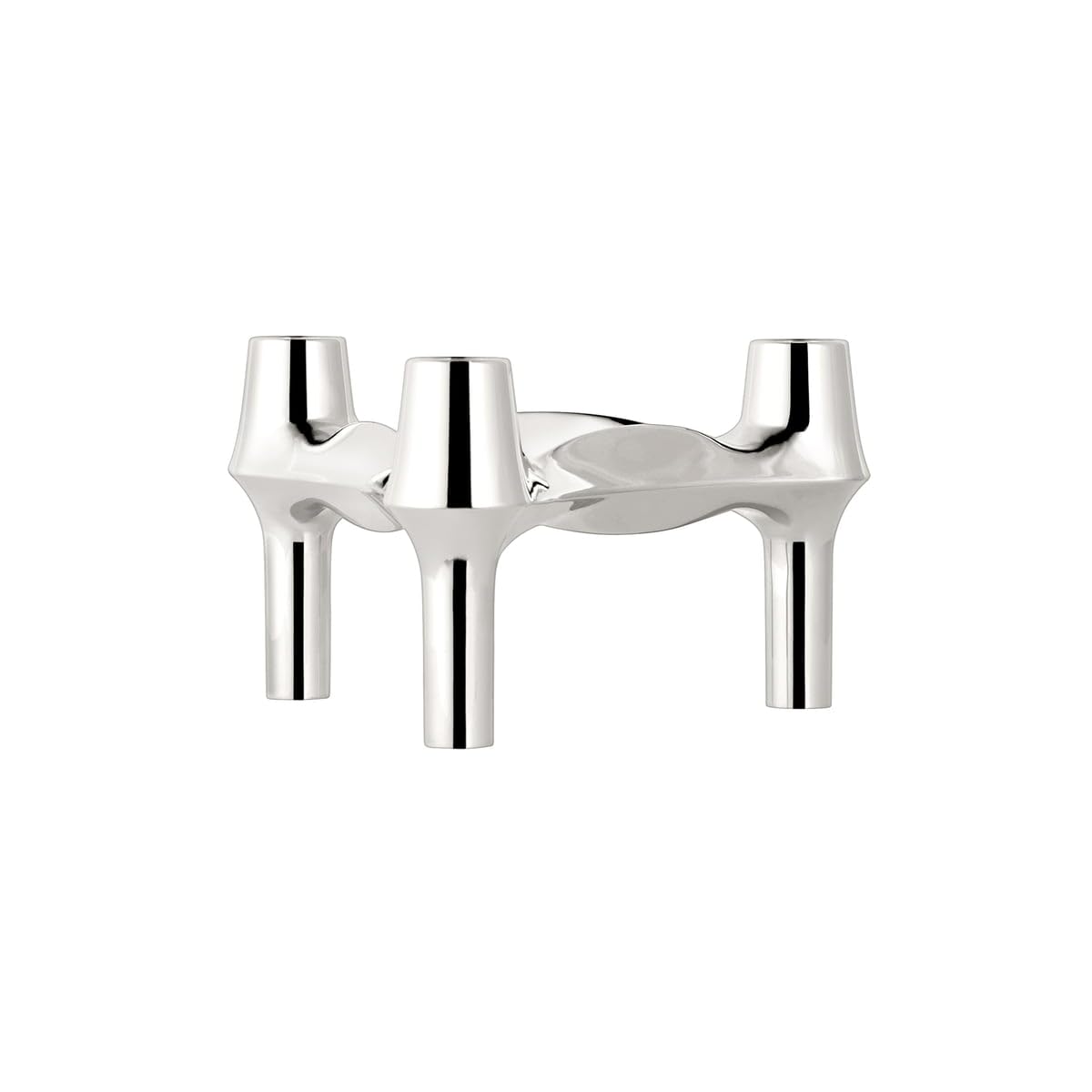 Stoff Nagel Kerzenhalter BMF Stoff Chrom aus Zinklegierung mit Vernickelung, Maße (DxH): 11,7 x 6,7 cm, 8004