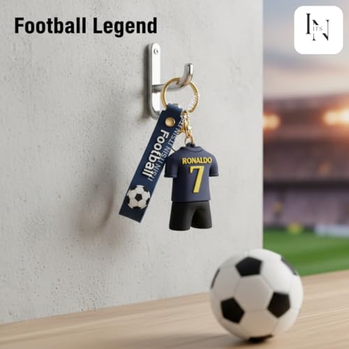 Image of Football jersey Keychain | Ronaldo key chains | messi Keychain | Cute silicone key chain for bike men | soccer Keyring gifts for boys | anime key holder for bag