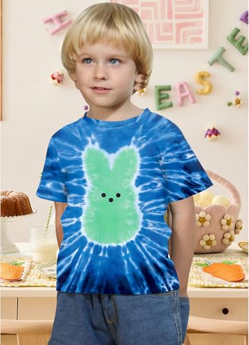 Image of CAZYCHILD Toddler Easter Shirt for Boys Girls:Funny Rabbit Graphic Printed Tee Cute Easter Casual Short Sleeve Gift Tops