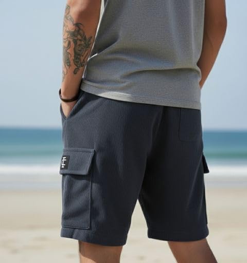 Image of INDICLUB Men's Athletic Performance Shorts,Casual Everyday Wear, Comfortable Drawstring Style