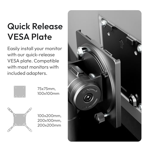 Image of Pixio PS2S Titan White Ultrawide Mega Heavy-Duty Premium Single Monitor Arm Stand fits up to 57 inch Monitors Holds up to 59.4lbs VESA Compatible Integrated Cable Management