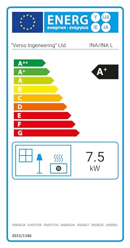 EEK A+ Verso Ina Holzofen - 7.5 KW Nennleistung, Robust und Leistungsstark, für Gemütliche Wärme Zuhause – Bild 8