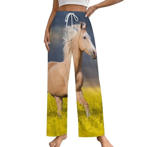 Pantalon de pyjama femme Cheval Des Champs en taille S vêtement de nuit avec poches