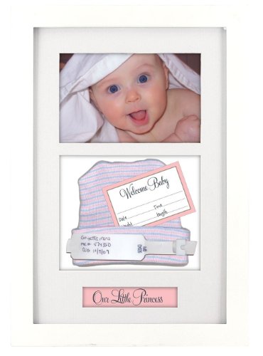 Malden International Designs 8280-46 Baby Memories Baby Memoto Shadowbox Picture Frame, 4x6, White