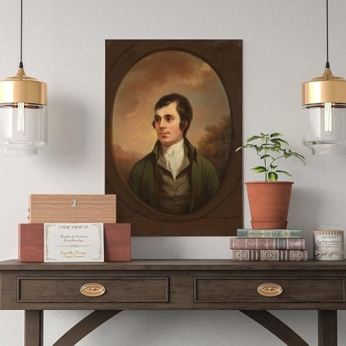 Portrait de Robert Burns impression sur toile déco chambre 30x45cm