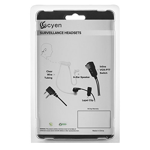 Two Way Radio Earpiece Noise Canceling Transparent Security Headphones Walkie Talkie Earphone With Ptt/Vox – Pair #TOP6