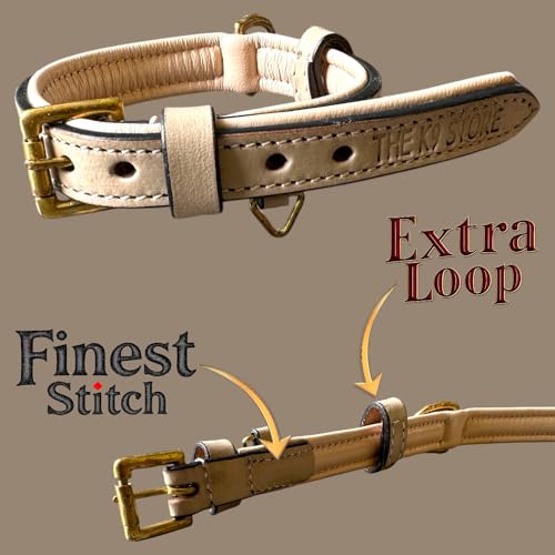 Image of High Graded Premium Leather Dog Collar- Dog Collar for Large Dogs, Dog Collar for Med, Dog Collar Belt (Grey, Size Neck - Small (11.5-14.5 Inch)