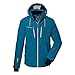 killtec Herren Skijacke/Funktionsjacke mit abzippbarer Kapuze und Schneefang KSW 44 MN SKI JCKT, mittelblau, XL, 38698-000
